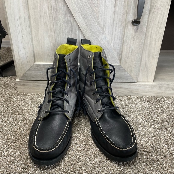 Sperry Topsiders Cloud Original Chukka Black Gray Leather Boot 12 - Picture 3 of 12